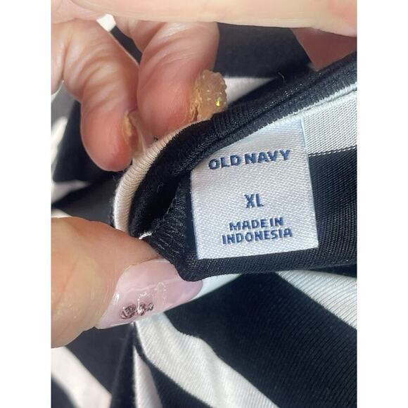 New Summer Boho Old Navy, Black And White Striped Sleeveless Tank Dress XL NWT​​ - Picture 9 of 10